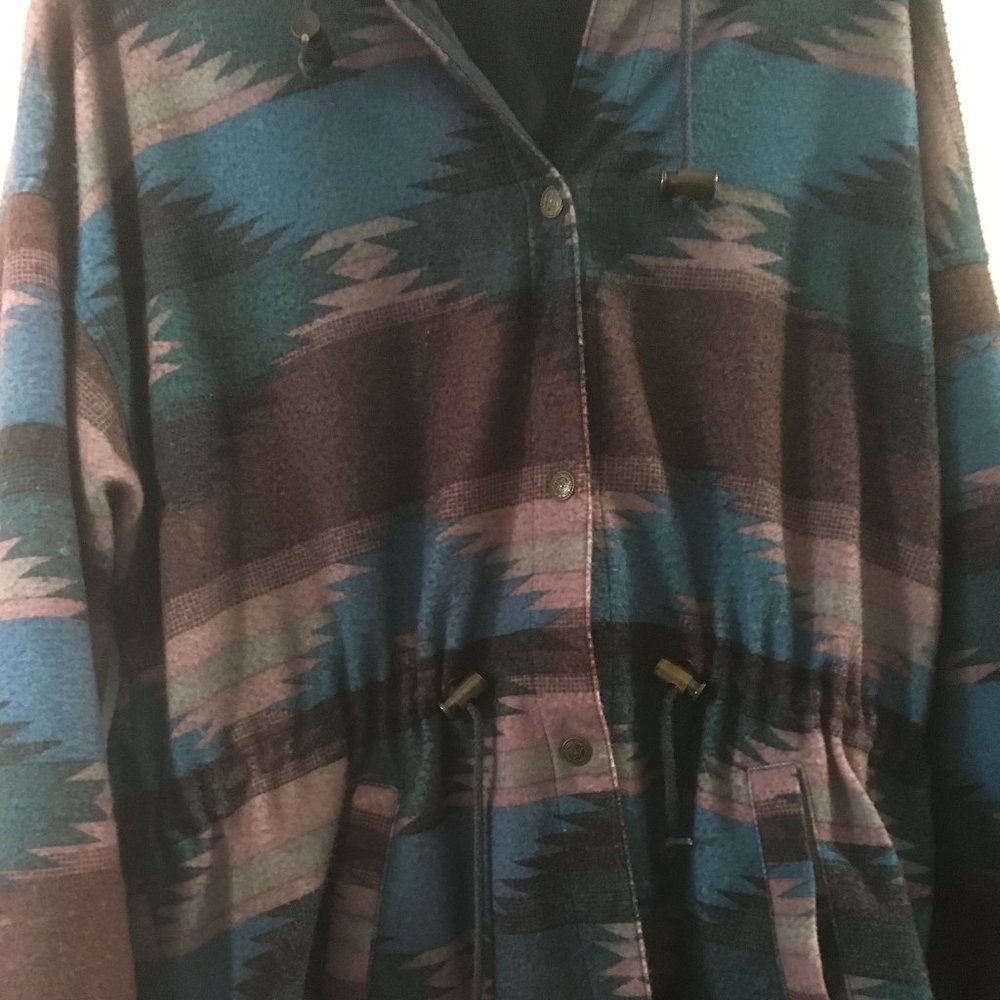 Reversible Aztec Print Jacket